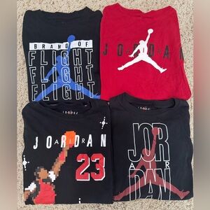Lot of 4, Jordan Kids long Sleeve Tees, size S, 8-10yrs